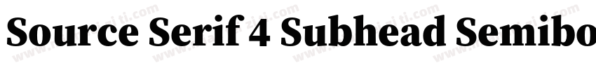 Source Serif 4 Subhead Semibold字体转换